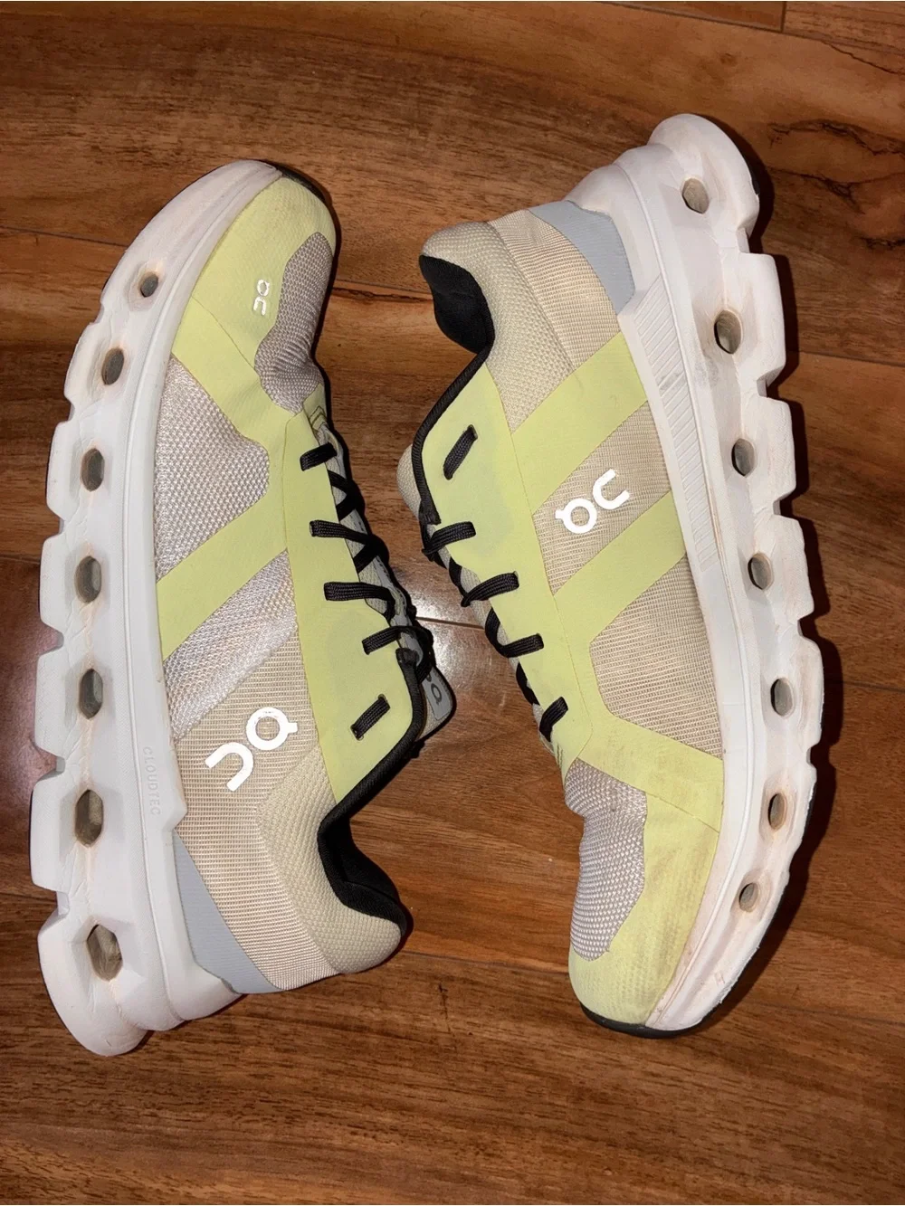 On Cloud Women’s Cloudrunner Athletic Running Shoes, neon yellow- size 9.5